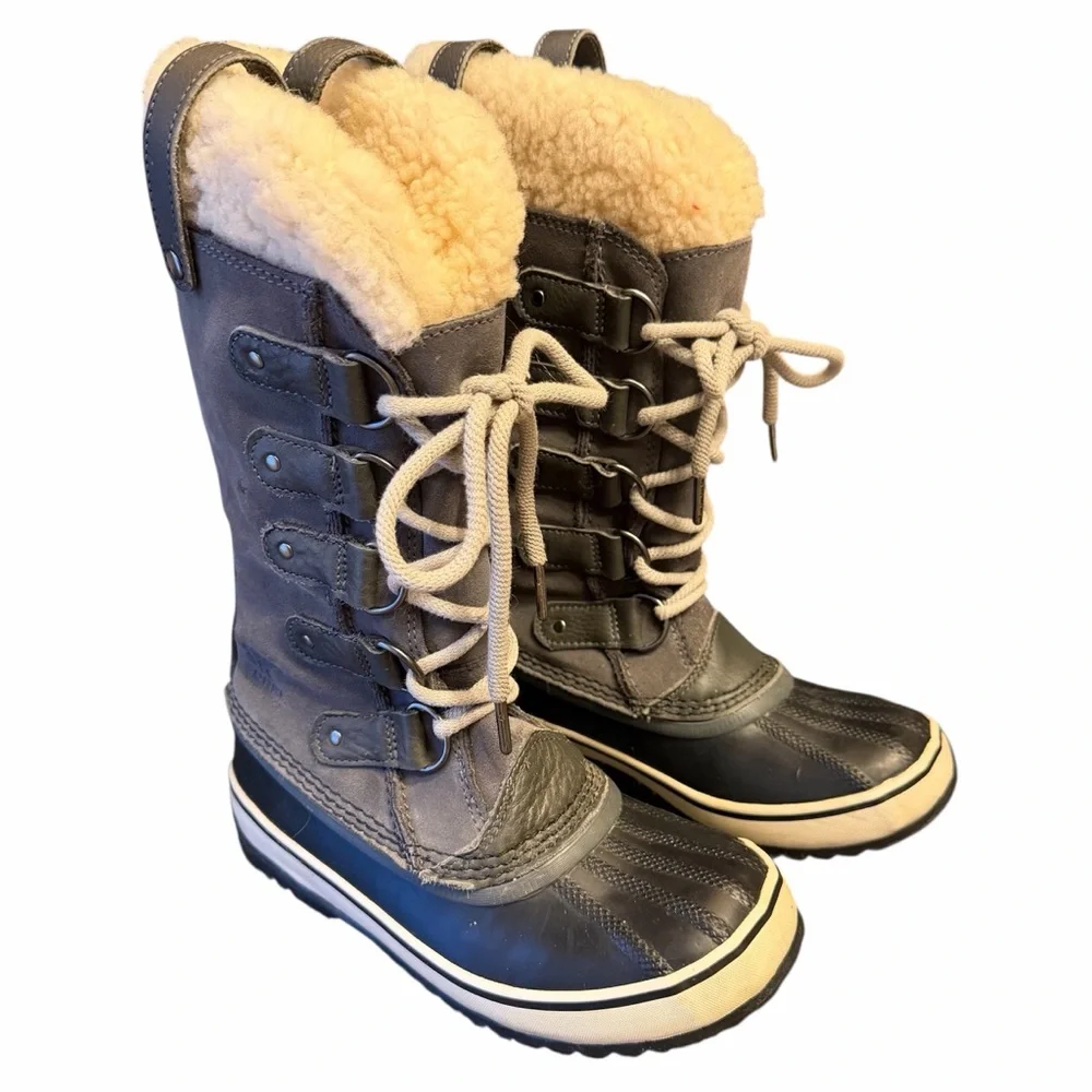 SOREL Women’s Joan of Arc Suede & Shearling Cold Weather Boots Sz 6 Waterproof